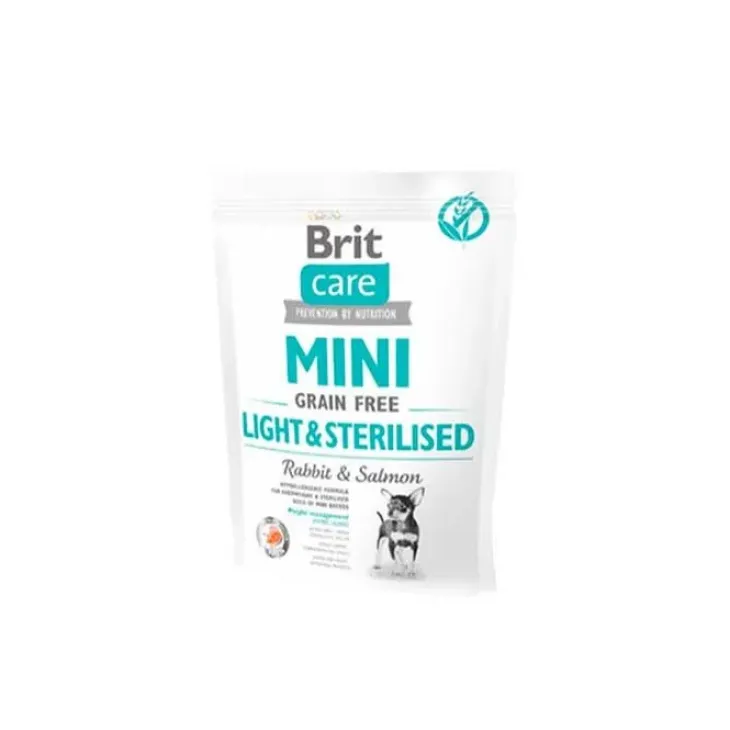 Brit Care Mini Grain Free Adult - Light & Steriliseret | Tørfoder
