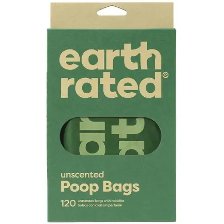 Earth Rated Miljøvenlige pølleposer m. håndtag, 120stk