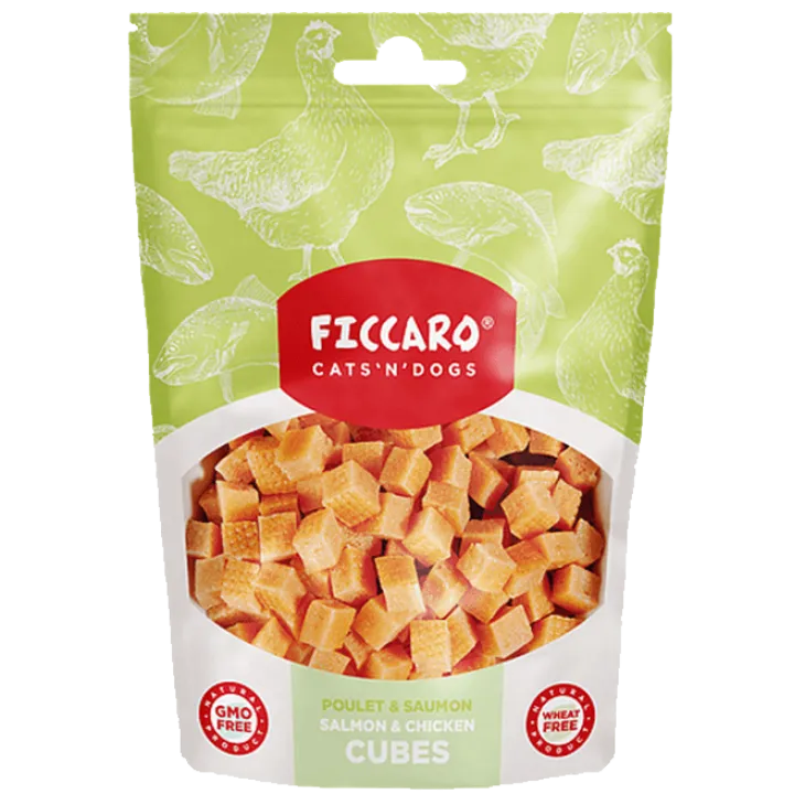 Ficcaro Salmon & Chicken Cubes | 100g
