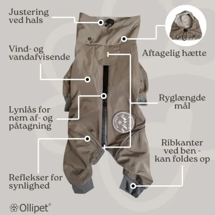 Ollipet Doodle rain coat