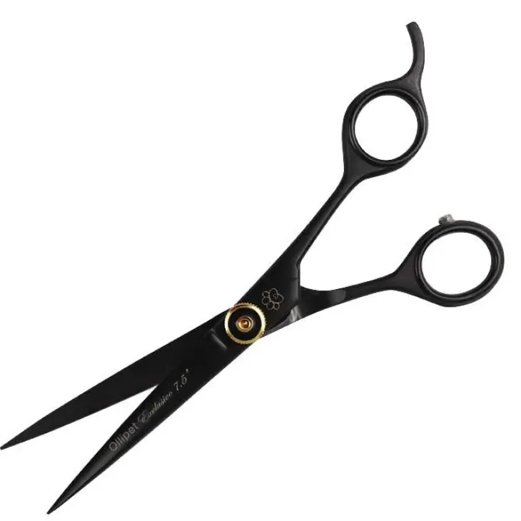 Ollipet Exclusive Black/Gold groomingsaks | 7,5"